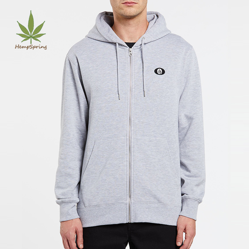 Organic Cotton zipper hoodies for men zip up Print Hoodies Long Sleeve Organic hoodie zipper set men