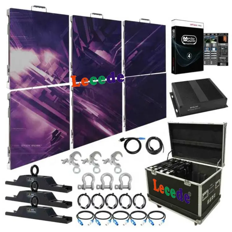 Shenzhen Pitch P2 P3 P4 P5 3X2 LED Video Wall System + Storage Case + Software W/ Processor