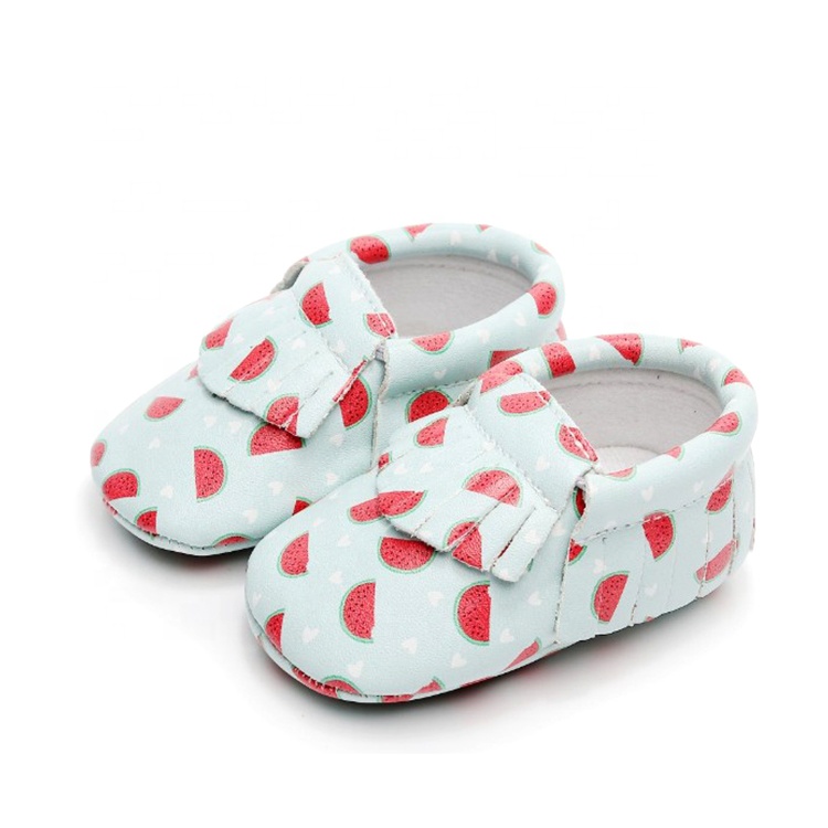 Cute Baby Shoes Customized Cow Leather Moccasins