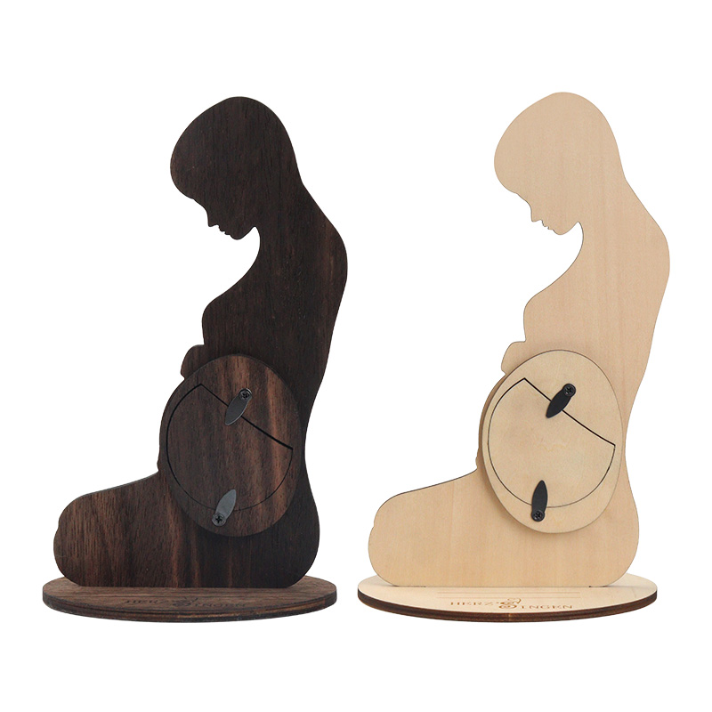 Available Stock Stand Pregnant Women Gifts Wood Ultrasound Picture Frame Wooden Sonogram Photograph