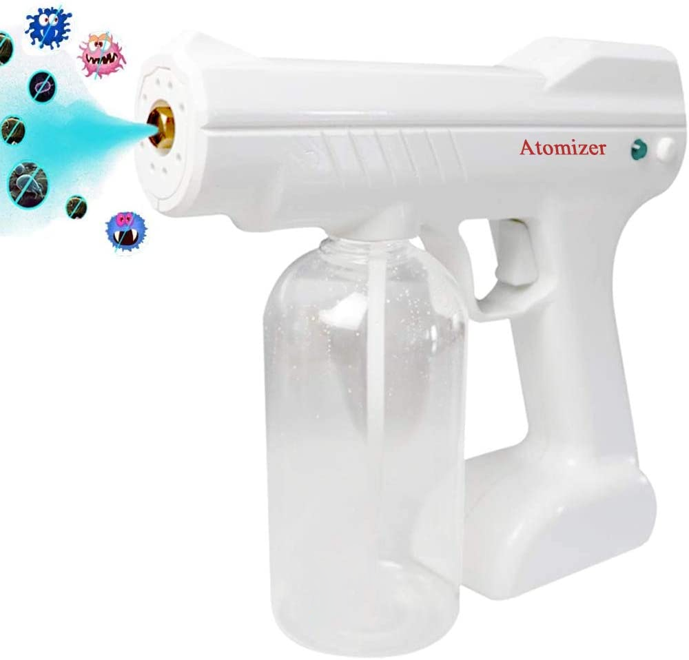 Fillable Disinfectant Mist Gun Handheld Rechargeable Nano Atomizer 800ml Large Capacity Electric Sprayer Nozzle Adjustable Fog