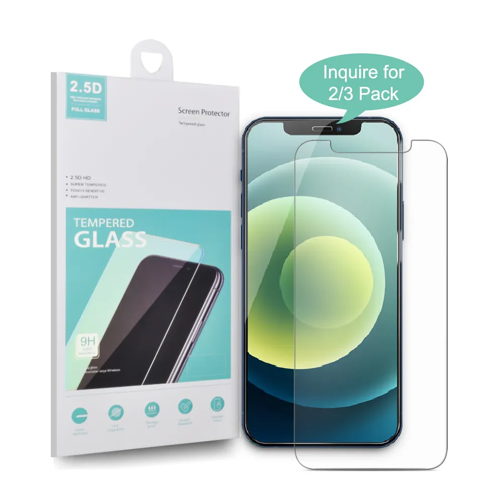 Лидер продаж 2/3, оптовая продажа, 0,3 мм 9H 2.5D Закаленное стекло для защиты экрана телефона Iphone 12 11 Pro Max