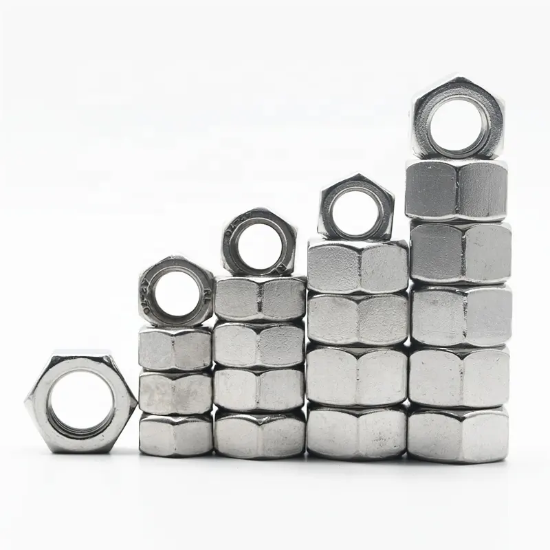 Factory price Carbon steel zinc plated hexagon bolt and nut Stainless Steel 304 316 Hexagon Nut