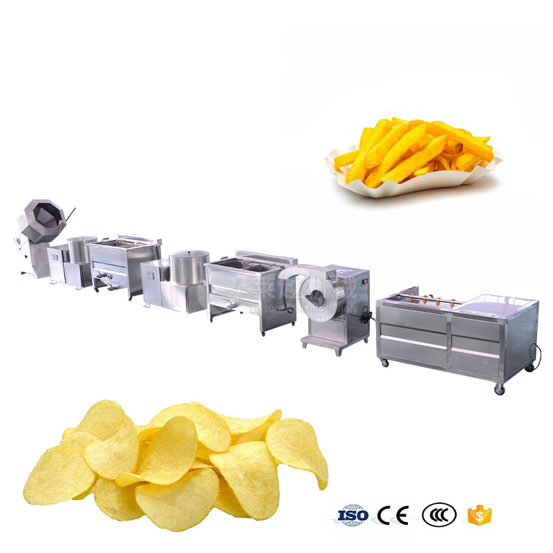 Leisure Potato Chips Making Machine Automatic French Fries Production Line