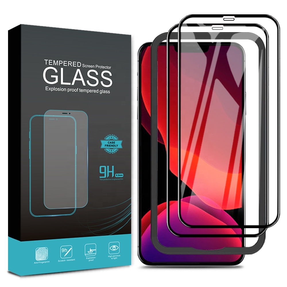 Защитная пленка для экрана iPhone 12, 1-2 упаковки, 3D полноразмерная закаленная Пленка премиум-класса с твердостью 9H, мягкие края из ПЭТ, легко наносится на iPhone