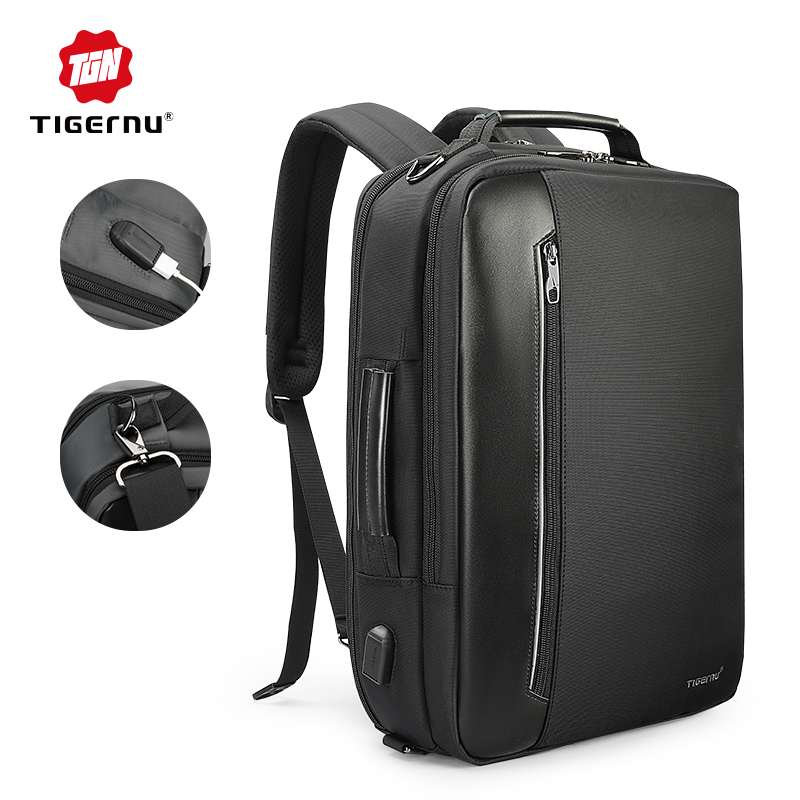 Рюкзак Tigernu T-B3639 Модный водонепроницаемый usb мягкий набор багажных чемоданов на большой чемодан дорожные сумки для мужчин