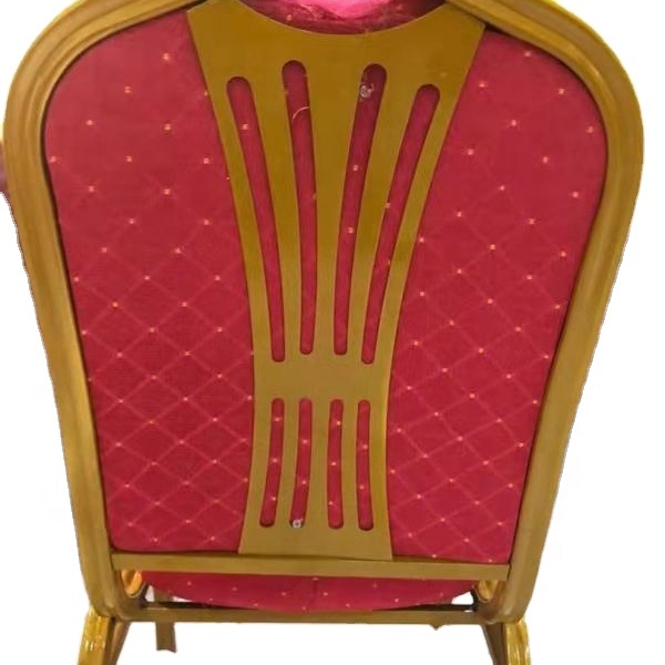 Hot sale Cheap conference silla de banquete Wedding Hotel Chair chaise de banquet Metal Banquet Wedding Chairs with back flower