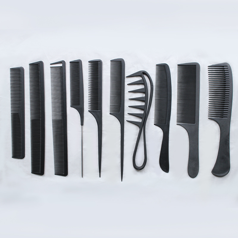 Salon plastic hair comb Anti Static High Heat Resistant carbon Fiber brush Barber Hair Cutting
