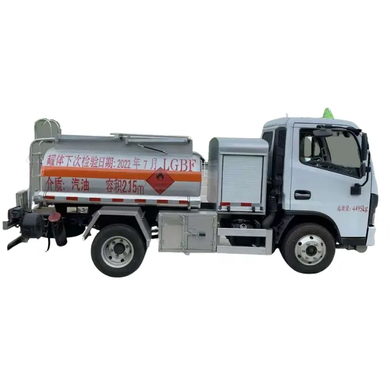 China made mini 2500L dongfeng city delivery mobile diesel dispenser truck new used second hand oil tanker truck 5000Liters