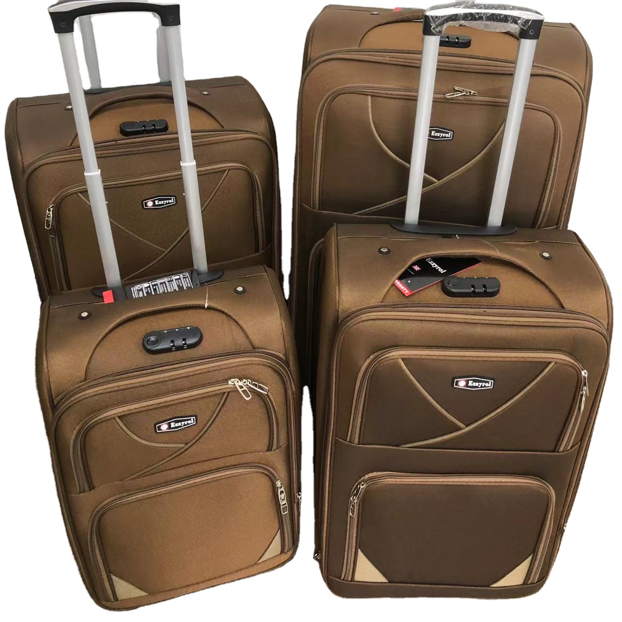 FACTORY 4PCS 20 24 28 32 INCH SIDE EVA SOFT TRAVEL HAND SUITCASE LUGGAGE SETS BAGS AND SUITCASE