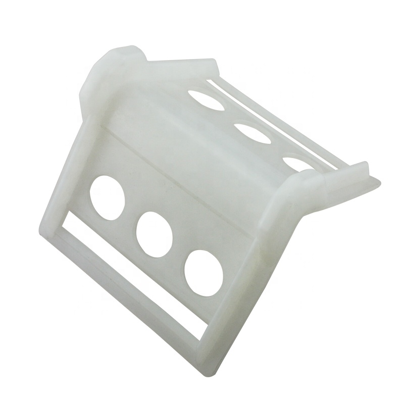 4 Inch White Plastic Sharp Box Corner Protectors With Six Holes