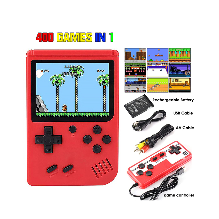 SUP игровая коробка Super Mini чехол для телефона в виде ретро-игровой встроенный 400 в 1 игры 3 дюймов экран поддержка тв-выход ручной портативный игровой консоли