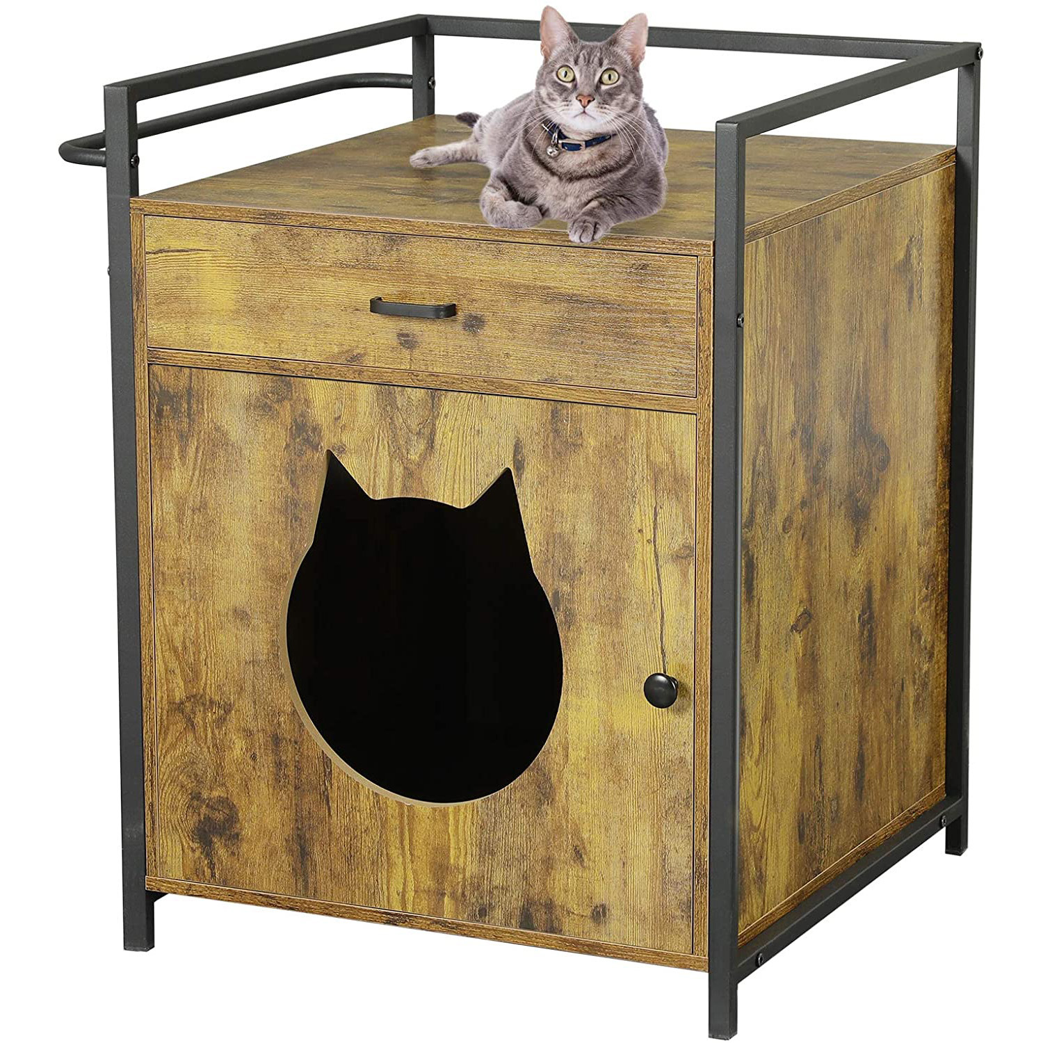Best Price High Quality Indoor/Outdoor Storage Wooden Side Table Houses Cat Display Cabinet