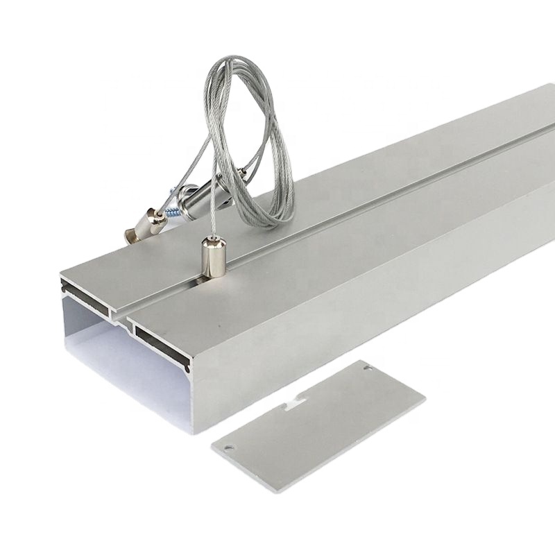 1M long 75mm*32mm size aluminum alloy profile with milky PC cover;With steel rope;Aluminum led profile for led strips light