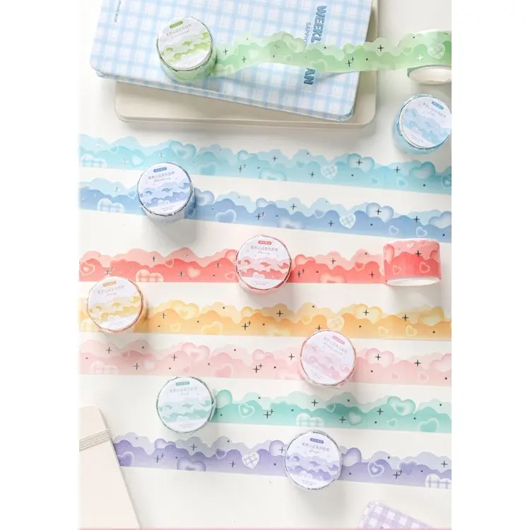 Love tape heart series fresh hand account DIY material stickers decoration washi tape student school stationery
