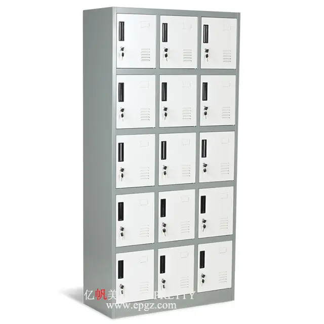 Strong Room Furniture Metal Lockers of 15 Doors for Storage Items in Library or Gym