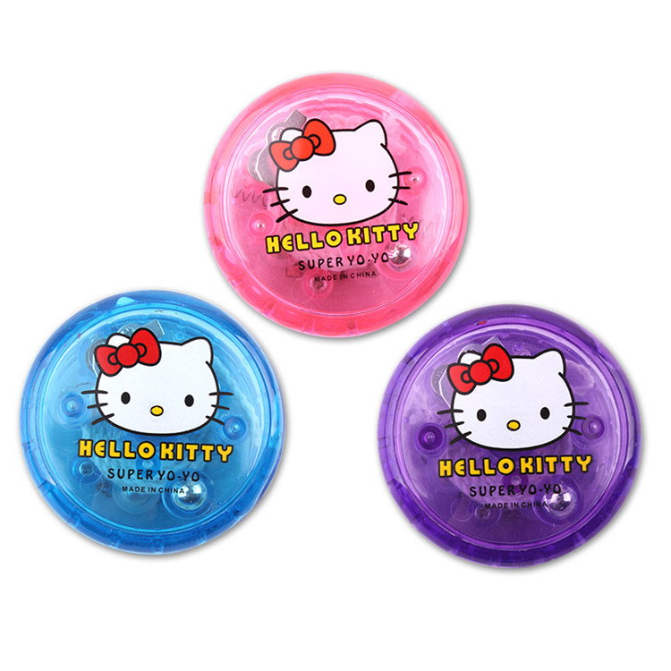 Дешевые светящиеся YoYo для детей с мультфильм KT Cat