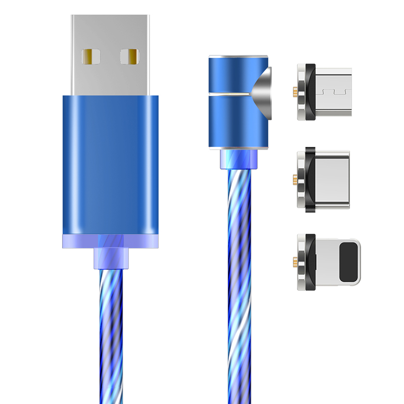 Светодиодный светящийся бегущий 3 в 1 usb Магнитный кабель usb светодиодный кабель Micro USB Type C зарядный бегущий зарядный кабель