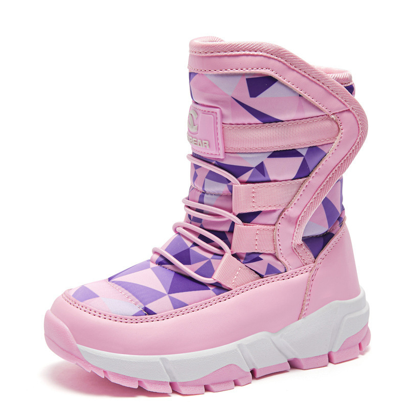 Boys Boots Children Snow Boots For Boys Sneakers Winter Kids Snow Boots Sport Fashion 2021 New Leather Children Shoes