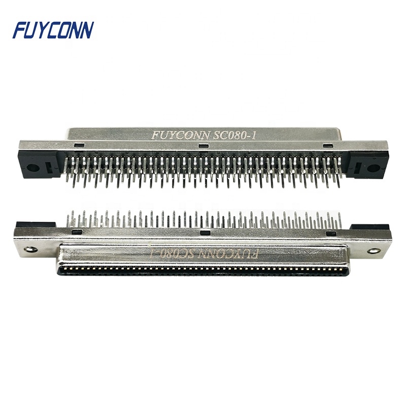 Вертикальный разъем PCB 1,27 P MDR SCSI типа CN, прямой разъем PCB 100Pin SCSI с вертикальными клеммами