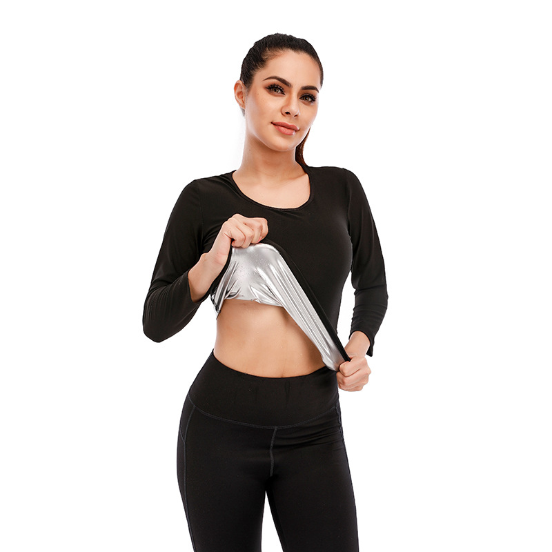 Women's Autumn Long Sleeved Sports Clothes Plus Size Men's Shapewear Summer Belly Trimmer Gym Fitness Wear
