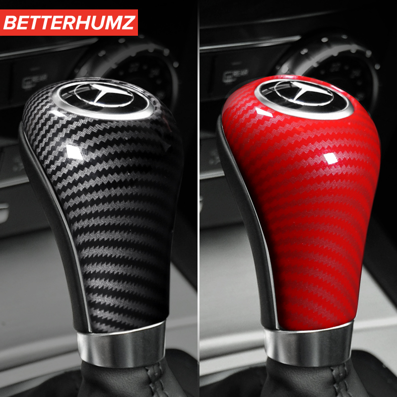 Ручка переключения передач BETTERHUMZ из углеродного волокна, наклейка на рамку для Mercedes Benz W204 W212 A C E G Class CLS, аксессуары для интерьера