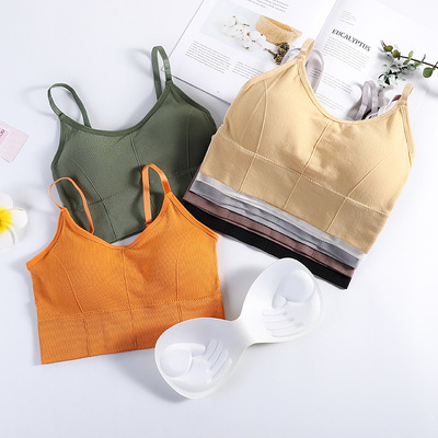 Hot Sale Back Shoulder Strap Ladies Seamless Solid Color Anti-Glare Bra Women Beauty Back Bra