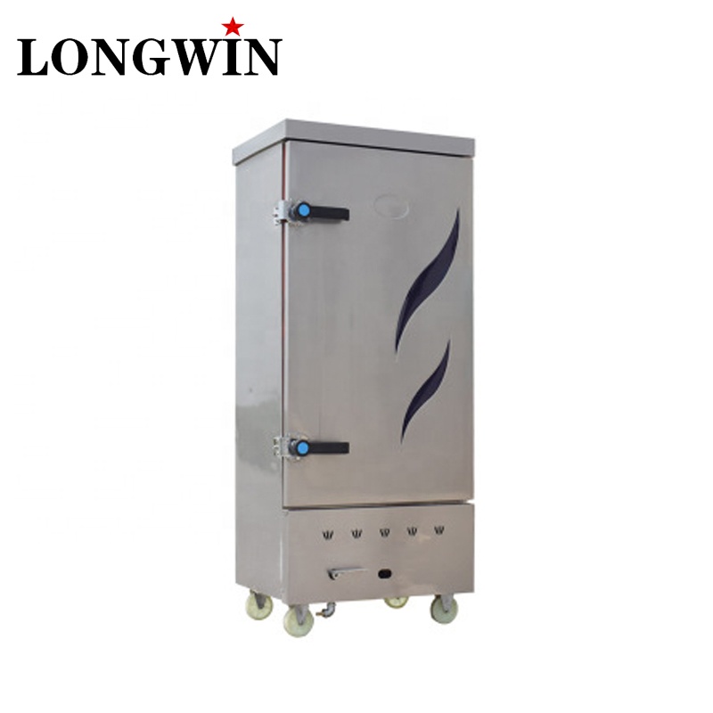 Commercial Metal Rice Roll Dumpling Steamer Cabinet Gas LPG Steamer 25L