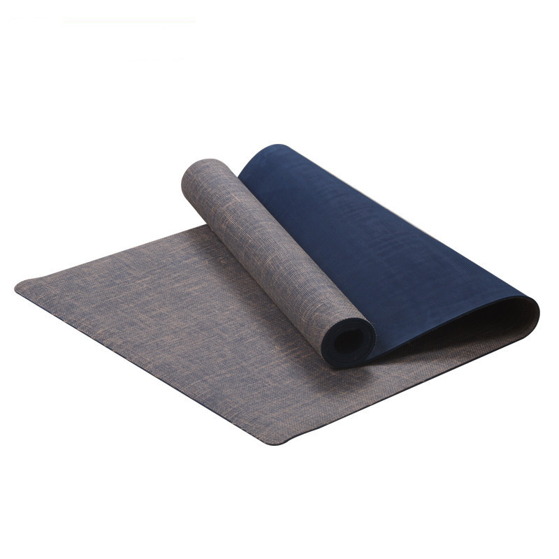 Custom Logo Anti-Slip Natural Rubber Jute Yoga Mat 4mm
