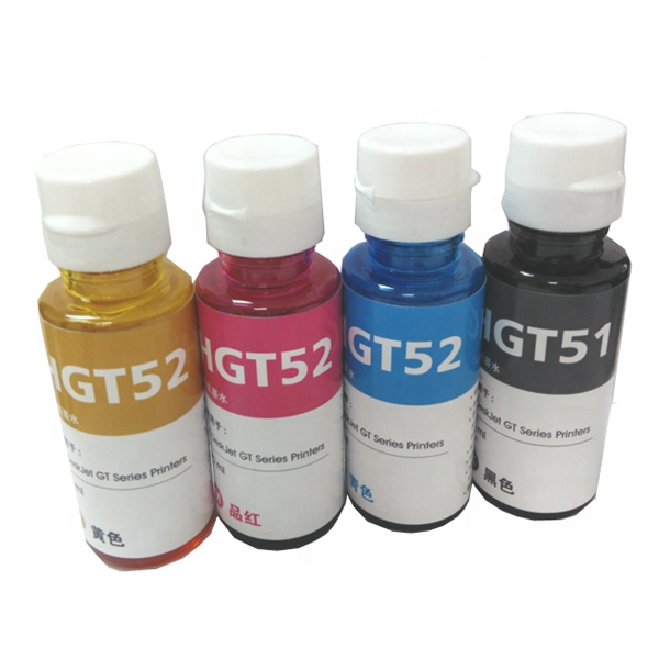 High quality refill ink bottle GT52 Yellow for HP GT5810, GT5820 printer
