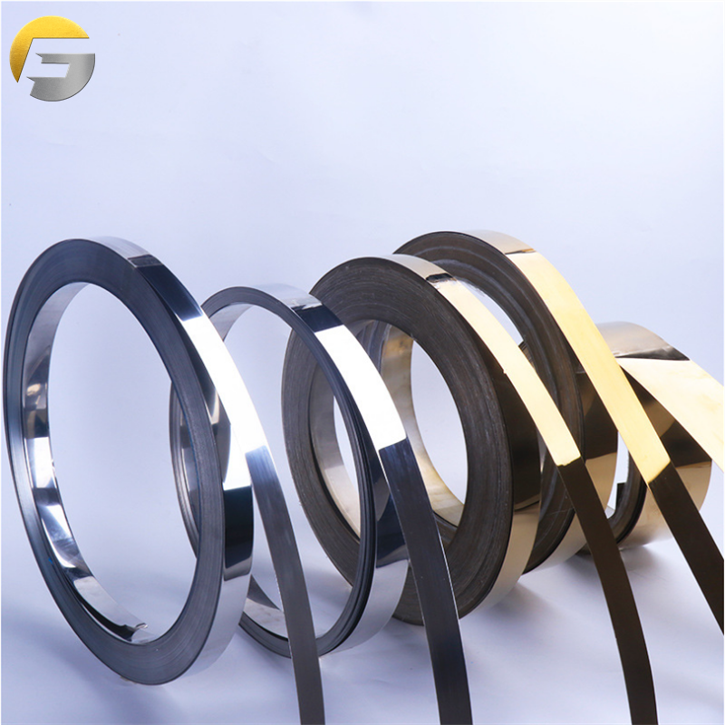 VV1006 100 Meters Per Roll Gold Mirror Surface Stainless Steel Coil Strips Price