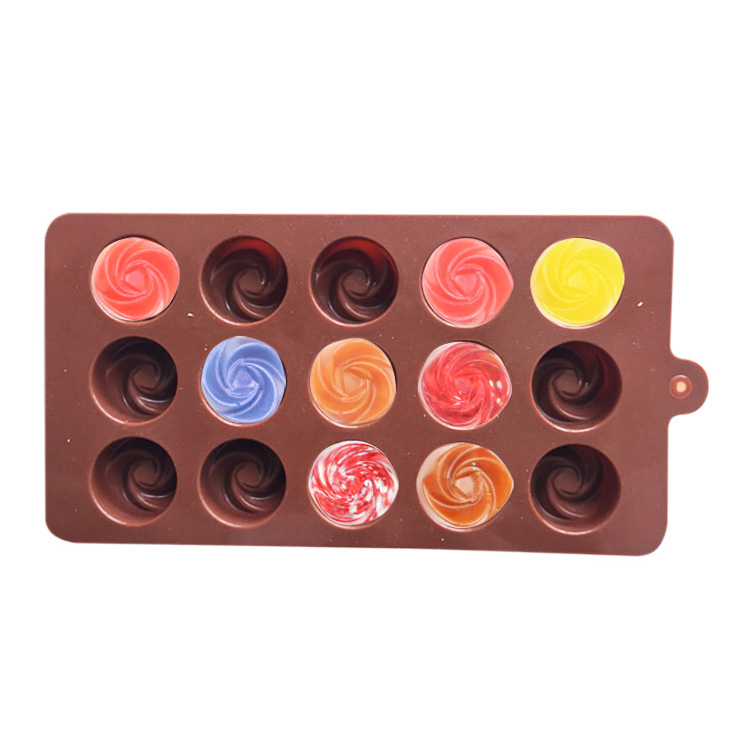 XINCHOUT 15 whirlpool chocolate silicone mold ,Chocolate Mould Silicone Mould Candy resin Molds
