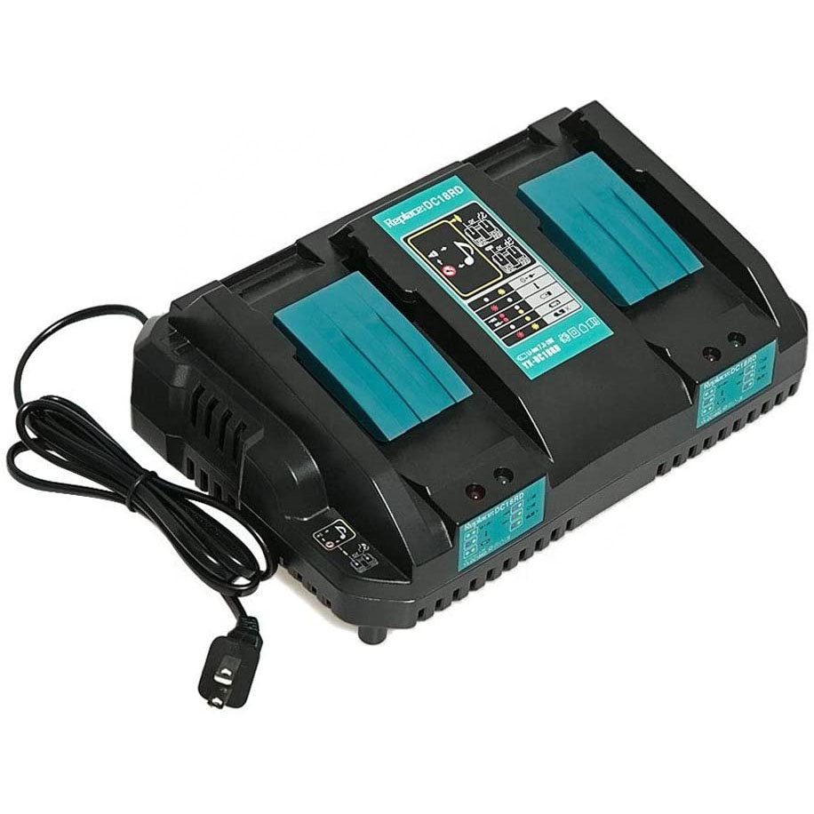 Factory price Dual port Battery Charger For Makita 18V DC18RD BL1850 BL1840B BL1860 Charger