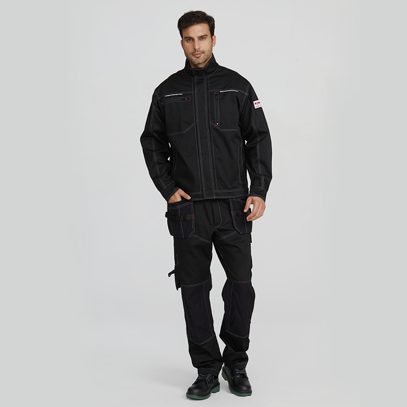 Wholesale Customized Black Safety Uniform Cargo High Quality Safety Work Jacket And Pants