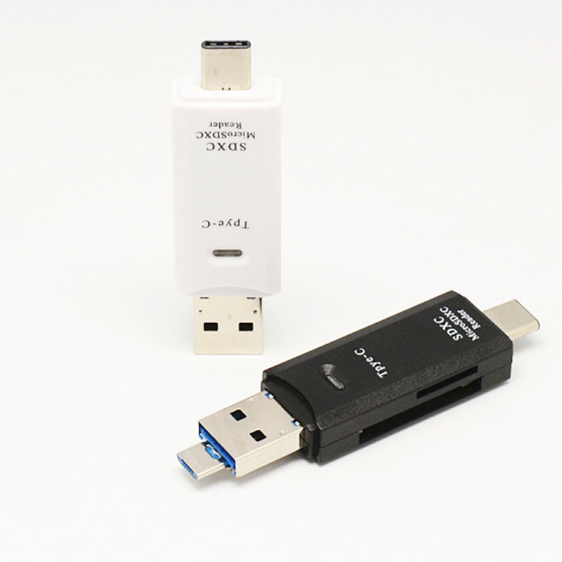 3 в 1 кардридер Поддержка TF SD для смартфона usb otg Мобильный кардридер
