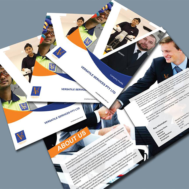 High quality customized print laminated company profile brochure