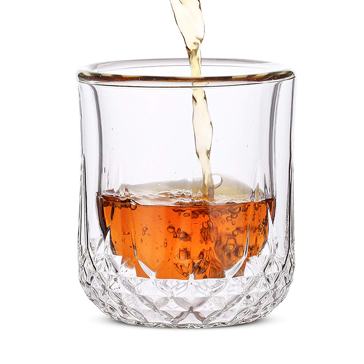 8,5 oz 250ml классический ручной работы термостойкие двойными стенками Стекло утепленная виски Коктейльные бокалы старомодная стеклянная