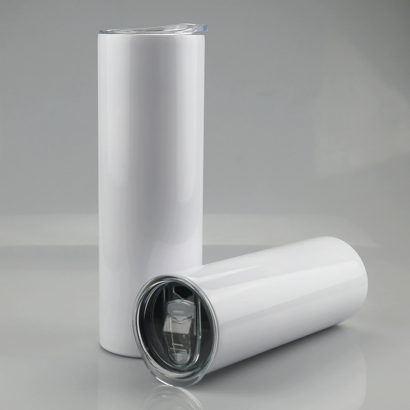 Wholesale 20oz Sublimation Skinny Tumbler Cups Sublimation Blanks 304 Stainless Steel 20oz Sublimation Straight Tumbler