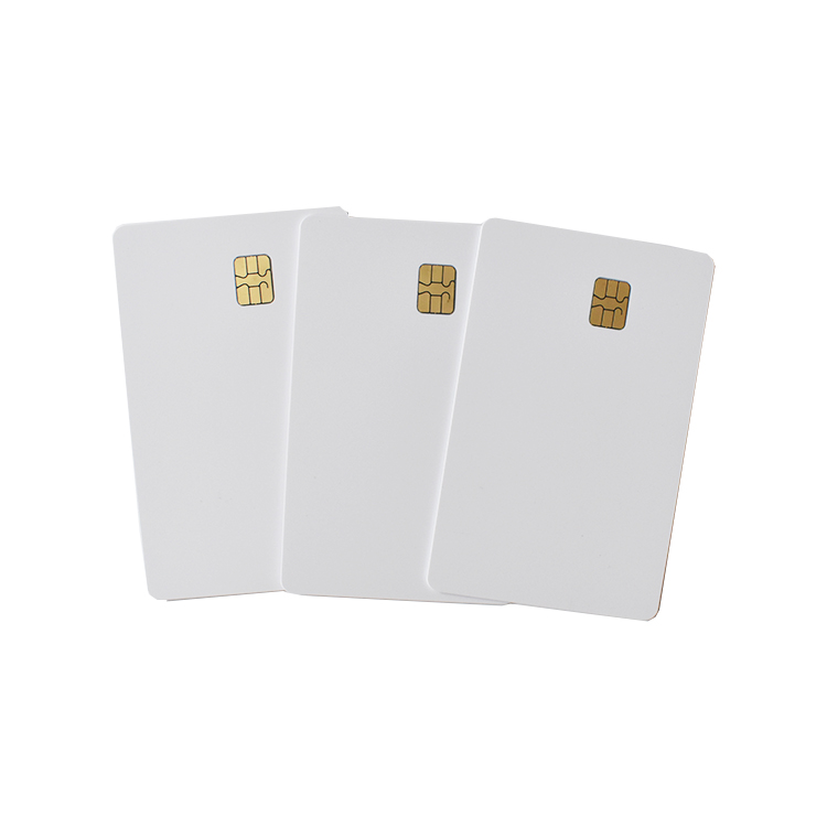 Бесплатный образец Cr80 смарт-контактный IC карты Sle4428/ Sle4442/ Fm4442 струйный перезаписываемый золотой ПВХ пустой чип карты