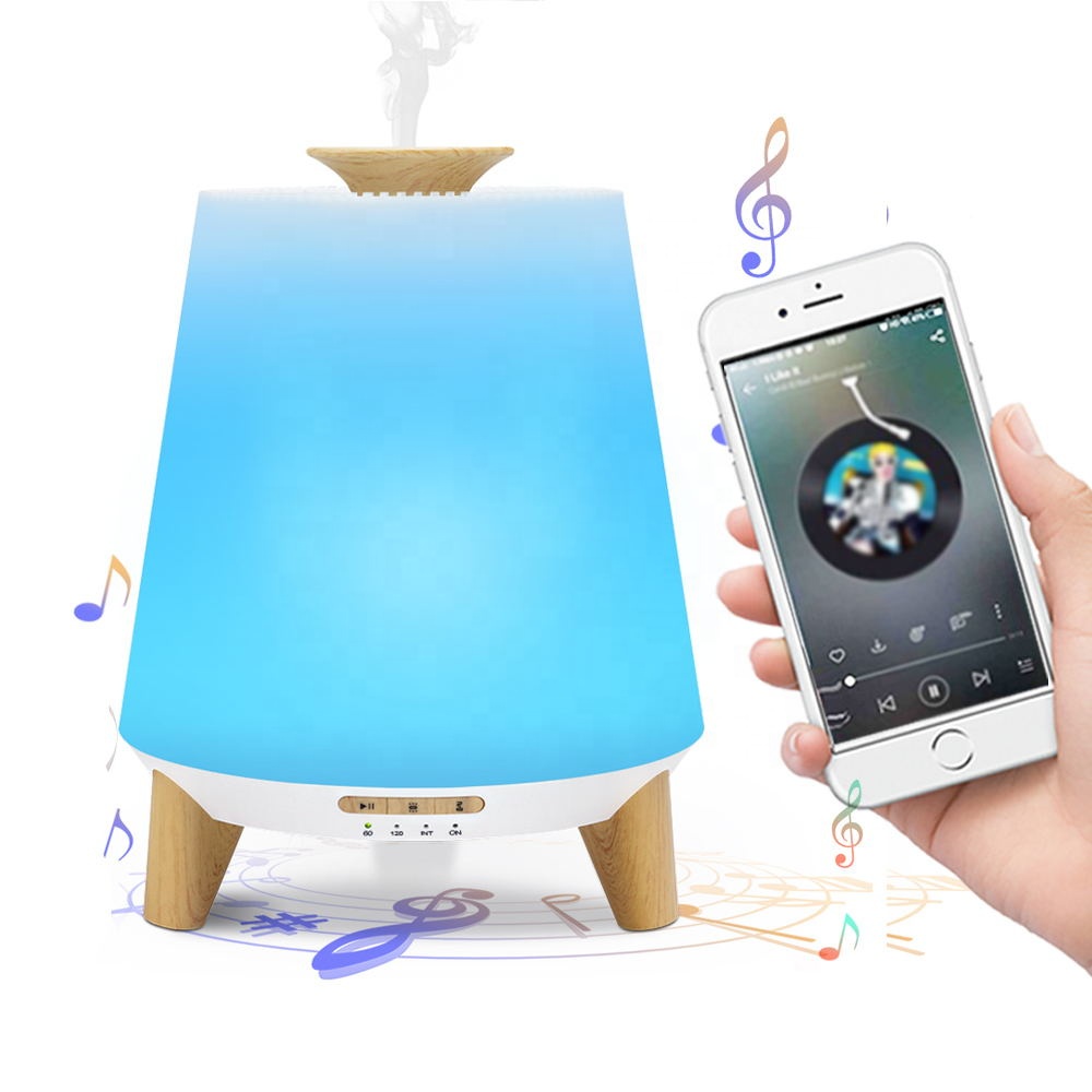 Музыкальный Bluetooth-динамик 300 мл, увлажнитель с дистанционным управлением, ультразвуковой диффузор эфирных ароматических масел