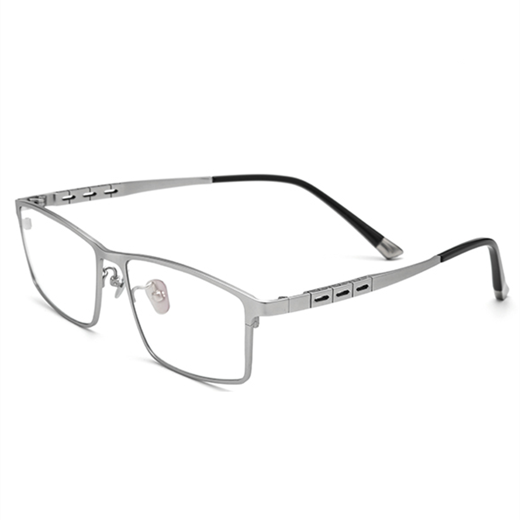 Matt solid titanium spectacle frame