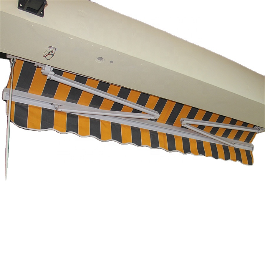 luxury sun shades folding arm awning customizable retractable aluminum no cassette awnings with led light