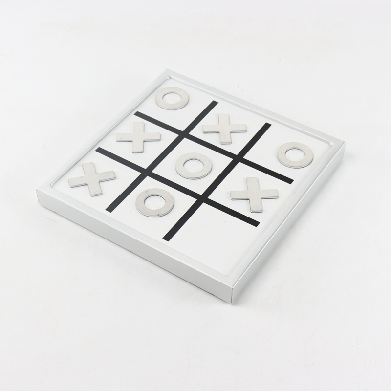 hot sell 2 in 1 X & O magnetic Tic Tac Toe Game Black White Acrylic Backgammon Game Set Board game