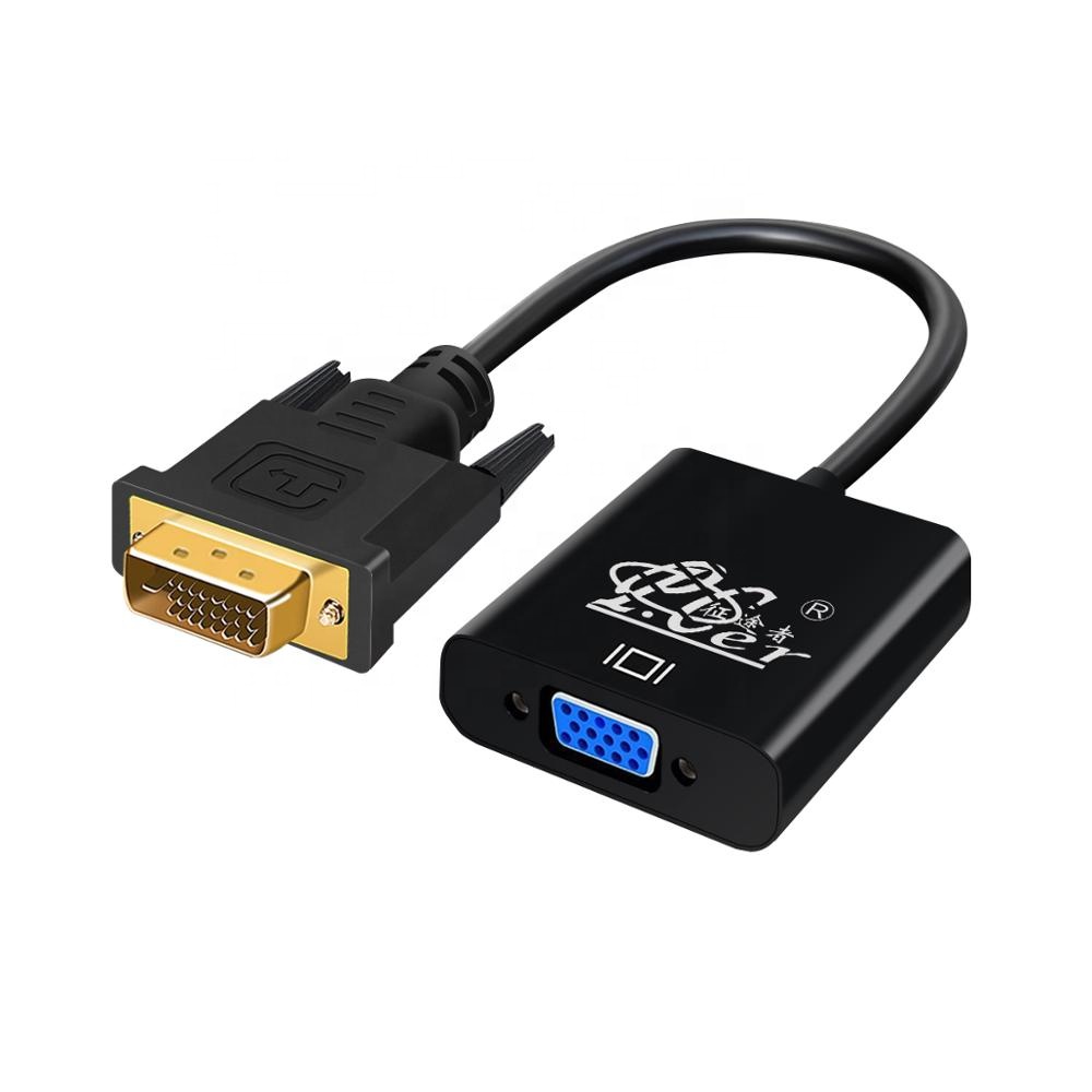 Оптовая продажа от производителя, переходник DVI D male к VGA female DVI 24 + 1 к VGA для компьютера, проектора, телевизора