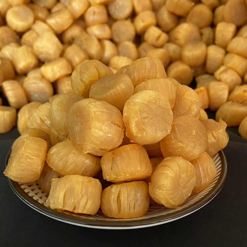 Dalian Cylindrical Dreid Jiang Sea Scallop Meat Honey Frozen Scallops