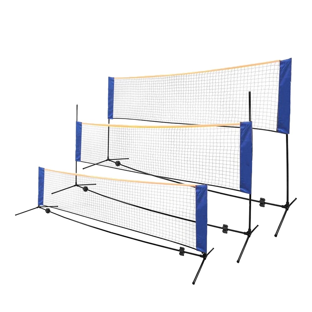 High quality portable badminton volleyball beach soccer lawn tennis nets set outdoor stand pole post with carry bag