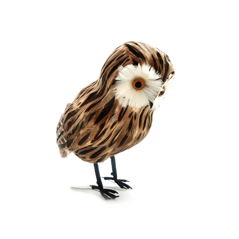 Halloween decoration 2020 Christmas decoration artificial bird 100% handmade feather owl