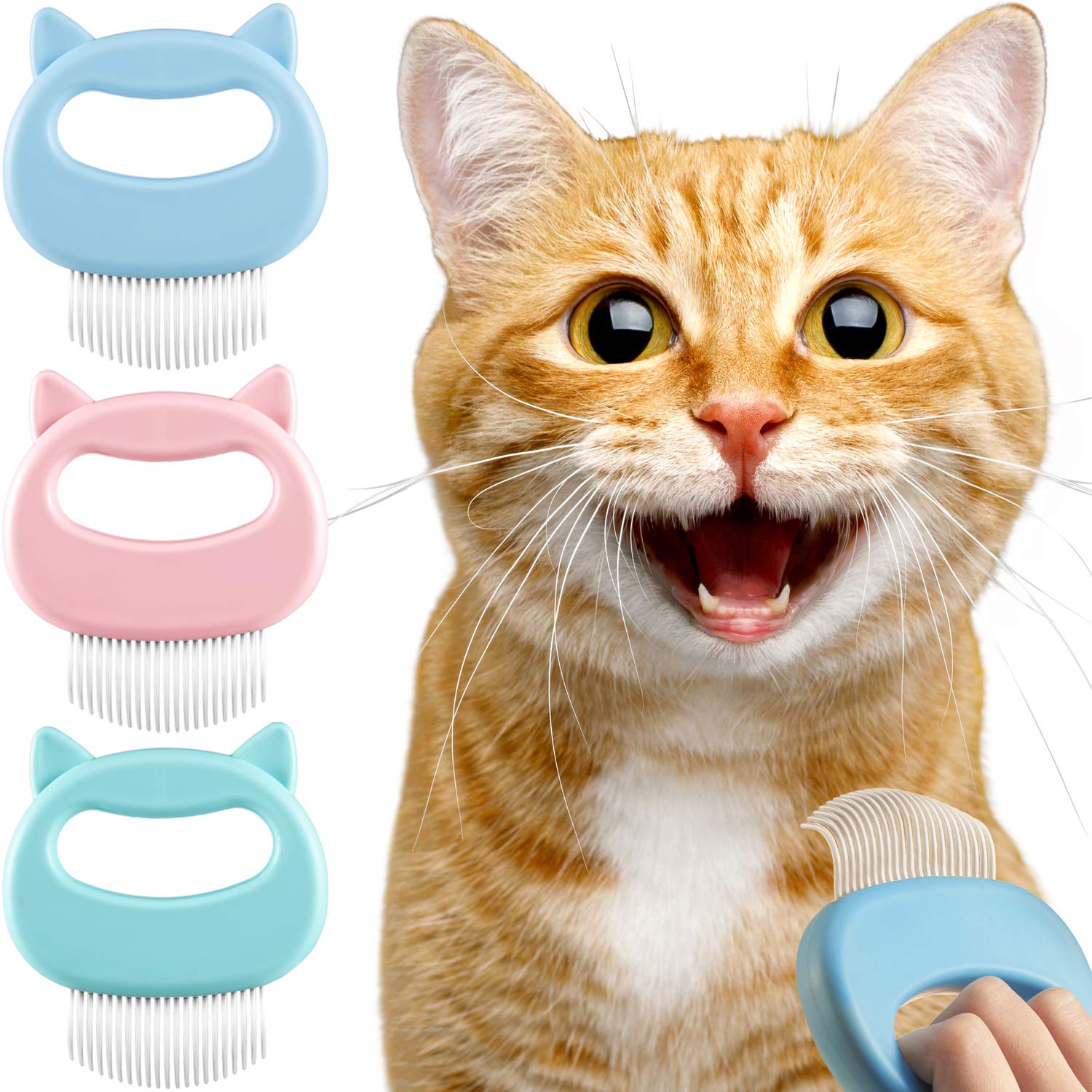 Amazon Hot-Selling Cat Hair Removal Massaging Shell Comb Pet Cat Massage Comb