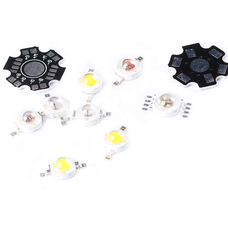 Светодиодная SMD лампа высокой мощности, 1 Вт, 3 Вт, 5 Вт, светоизлучающие диоды RGB, полноцветный медный кронштейн, светодиодная алюминиевая подложка