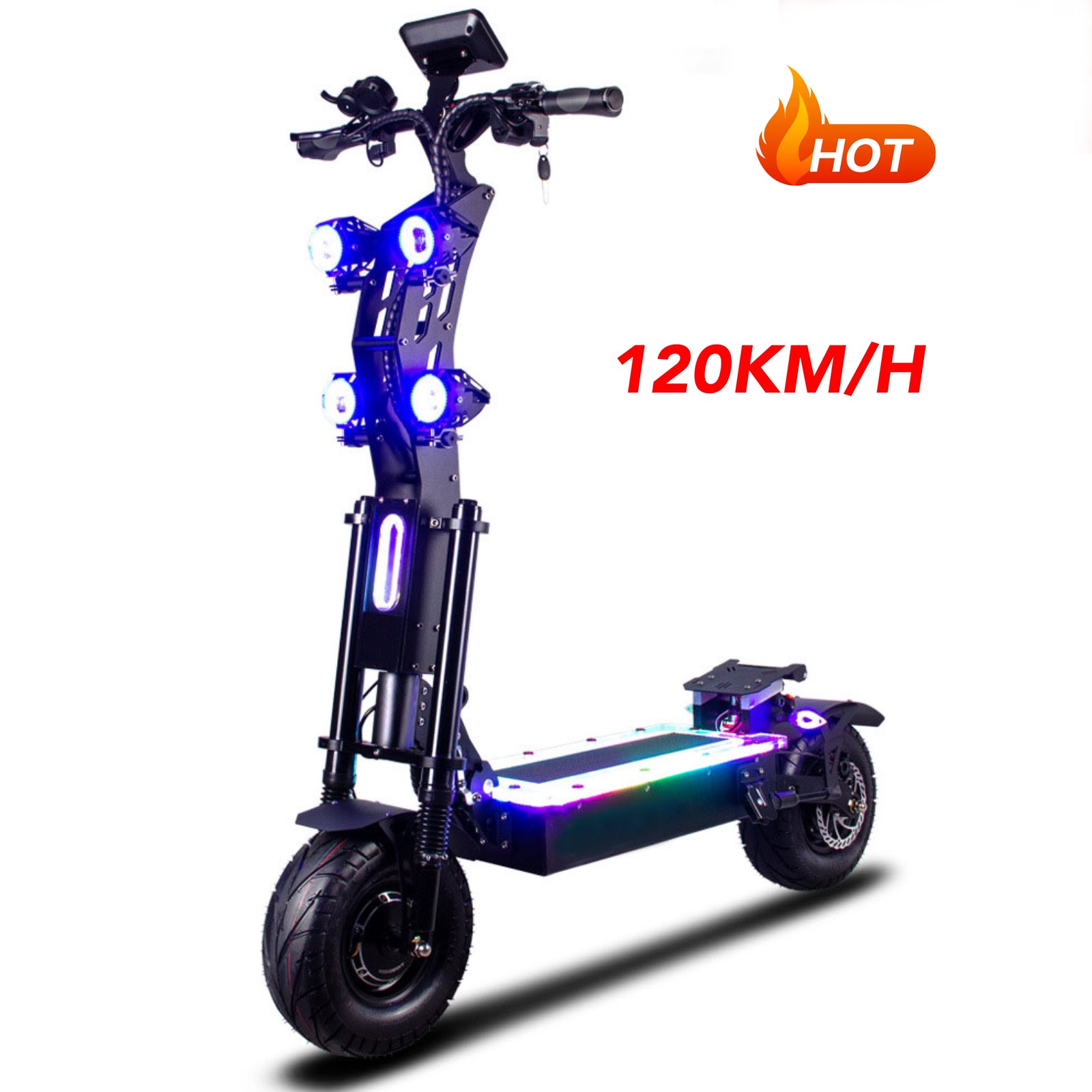 Скутер электрический dualtron, 13 дюймов, 8000 Вт, 120 км/ч, 72 в